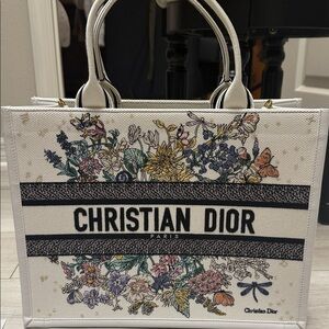 Dior Multicolor Floral Canvas Tote